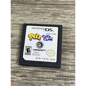 Petz Catz Clan Nintendo DS Game Cartridge Ubisoft NTR-CATE-USA Authentic Mens